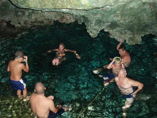 Cenote (underground cave) at Barcelo