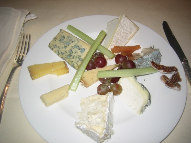 Cheese plate at Le Manoir